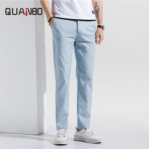 quanbo 2020 summer new ankle-length pants men cotton linen casual trousers thin breathable slim fit straight blue casual pants, Black
quanbo 2020 summer new ankle-length pants men cotton linen casual trousers thin breathable slim fit straight blue casual pants, Black