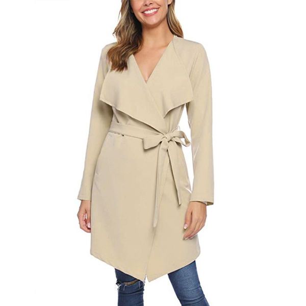 slim long sleeve women coat solid gift charming lapel spring outwear autumn cardigan irregular hem casual, Tan;black
slim long sleeve women coat solid gift charming lapel spring outwear autumn cardigan irregular hem casual, Tan;black