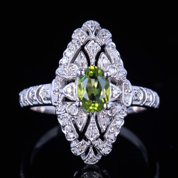 helon 1.1ct genuine natural peridot & diamond women engagement ring 925 sterling silver vintage ring 7x5mm oval natural peridot, Golden;silver
helon 1.1ct genuine natural peridot & diamond women engagement ring 925 sterling silver vintage ring 7x5mm oval natural peridot, Golden;silver