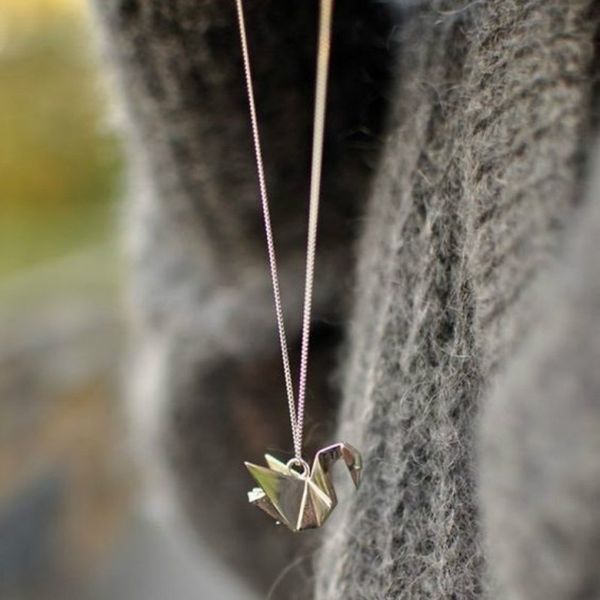 new thousand paper cranes hollow dove origami pigeon long animal necklace bird pendant necklace, Silver
new thousand paper cranes hollow dove origami pigeon long animal necklace bird pendant necklace, Silver