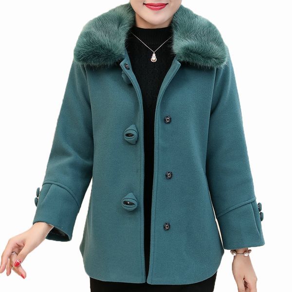 winter women quilted tweed pea coats fur collar design warm wool blend outerwear three buttons front thicken padded peacoat lady, Black
winter women quilted tweed pea coats fur collar design warm wool blend outerwear three buttons front thicken padded peacoat lady, Black