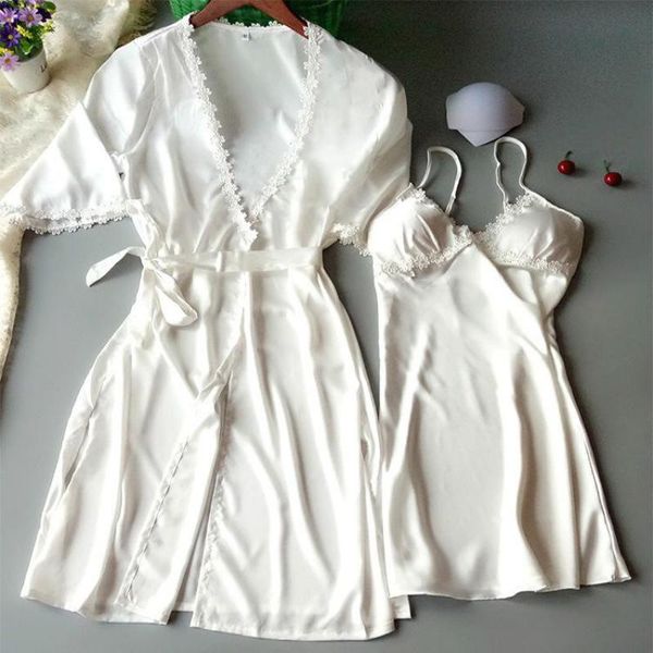 summer night gown floral trim nighty+robe sleep suit satin ladies kimono bathrobe white wedding bride bridesmaid robe set, Black;red
summer night gown floral trim nighty+robe sleep suit satin ladies kimono bathrobe white wedding bride bridesmaid robe set, Black;red