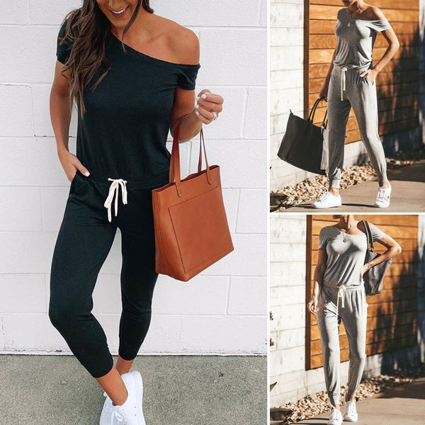 nice women one shoulder jumpsuit short sleeves backless loose casual rompers for summer 88, Black;white
nice women one shoulder jumpsuit short sleeves backless loose casual rompers for summer 88, Black;white