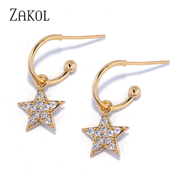 zakol new fashion korean crystal trendy cz zirconia star dangle earrings for women girl copper gold party jewelry fssp3211, Silver
zakol new fashion korean crystal trendy cz zirconia star dangle earrings for women girl copper gold party jewelry fssp3211, Silver