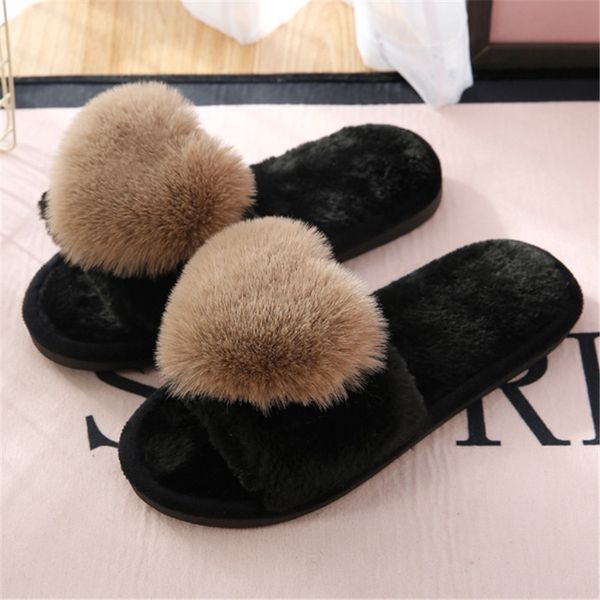 home slippers woman soft shoes fashion winter warm plush slippers women faux fur slides flip flops flat shoes plus size 36-41, Black
home slippers woman soft shoes fashion winter warm plush slippers women faux fur slides flip flops flat shoes plus size 36-41, Black