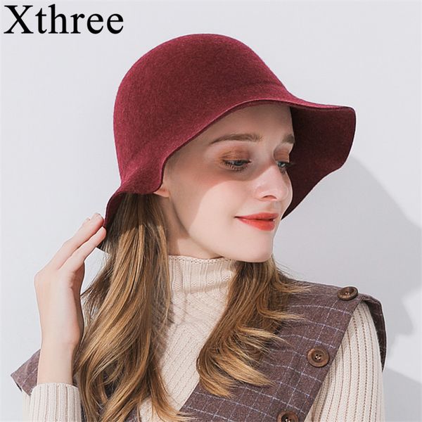 xthree vintage fedoras hats for women wool wide brim hat bowler floppy feminino autumn ladies cap bucket hat, Blue;gray
xthree vintage fedoras hats for women wool wide brim hat bowler floppy feminino autumn ladies cap bucket hat, Blue;gray