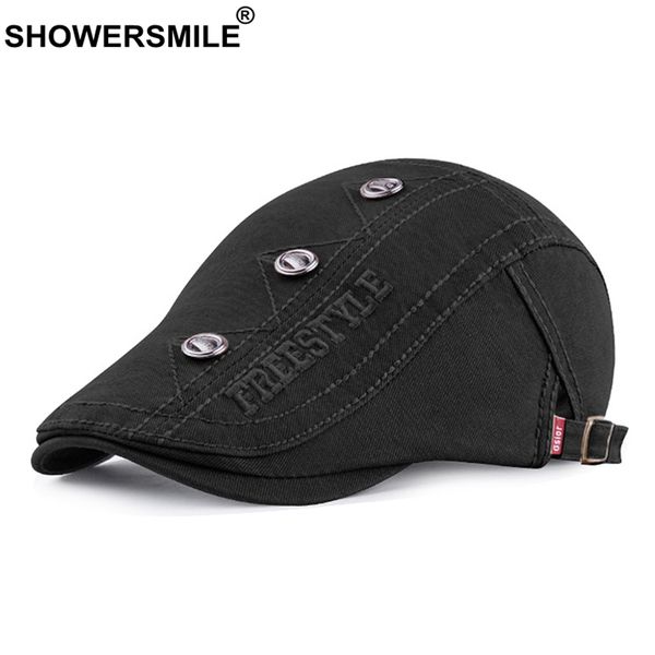 showersmile men beret hat 100% cotton embroidery letter flat cap male vintage breathable summer decoration casual duckbill hat, Blue;gray
showersmile men beret hat 100% cotton embroidery letter flat cap male vintage breathable summer decoration casual duckbill hat, Blue;gray