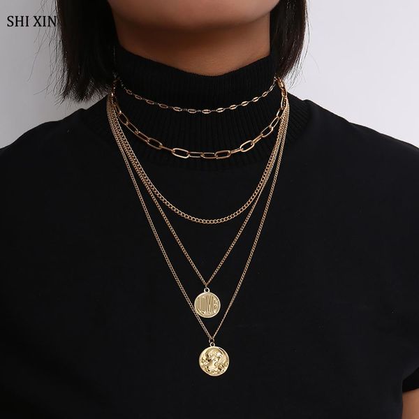 shixin hiphop layered love portrait coin pendant necklace for women trendy gold/silver color long chain necklaces female fashion
shixin hiphop layered love portrait coin pendant necklace for women trendy gold/silver color long chain necklaces female fashion