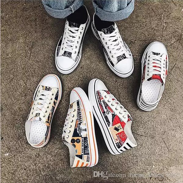 wholesale men women casual shoes fashion flat shoes red white black orange designer mens womens shoes