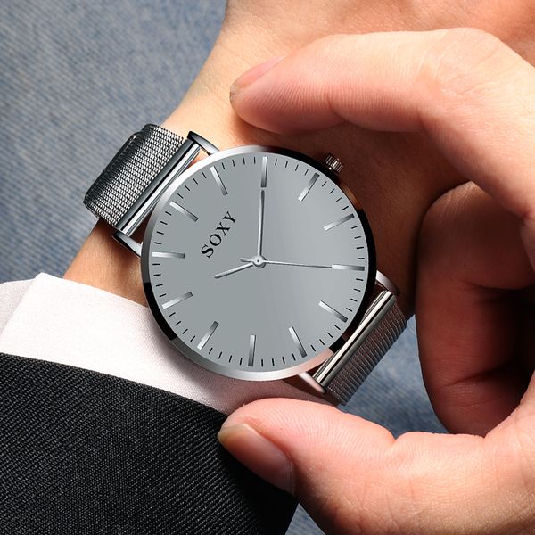ultra-thin luxury men watches men mesh stainless steel quartz wrist watch male clock reloj hombre relogio masculino 2019, Slivery;brown
ultra-thin luxury men watches men mesh stainless steel quartz wrist watch male clock reloj hombre relogio masculino 2019, Slivery;brown