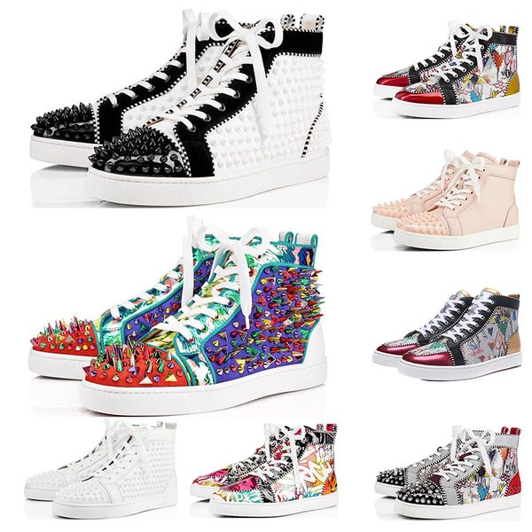 2020 studded spikes flats shoes red bottoms shoes mens womens glitter party lovers genuine leather sneakers casual shoessize 35-47, Black
2020 studded spikes flats shoes red bottoms shoes mens womens glitter party lovers genuine leather sneakers casual shoessize 35-47, Black