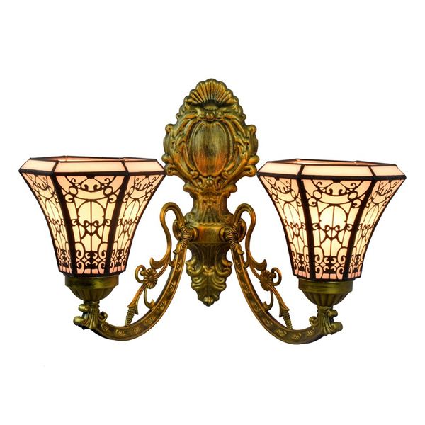 european high-end double-headed wall lamp gardening glass lampshade bedside lamp corridor lamp retro style lighting
european high-end double-headed wall lamp gardening glass lampshade bedside lamp corridor lamp retro style lighting