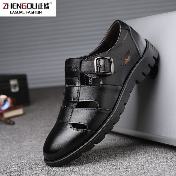 zhengouout genuine leisure time cool leather shoes ventilation reverent summer quinquagenarian dad shoe, Black
zhengouout genuine leisure time cool leather shoes ventilation reverent summer quinquagenarian dad shoe, Black