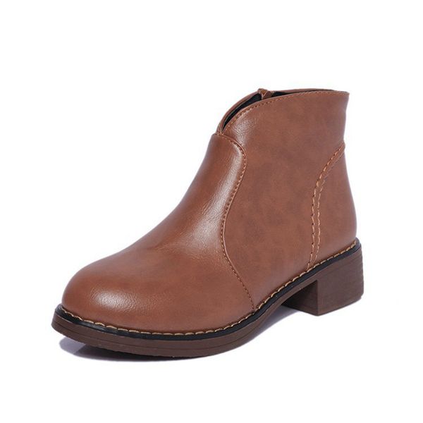 cowhide leather round toe winter boots western european stylish concise ankle boots t200111, Black
cowhide leather round toe winter boots western european stylish concise ankle boots t200111, Black