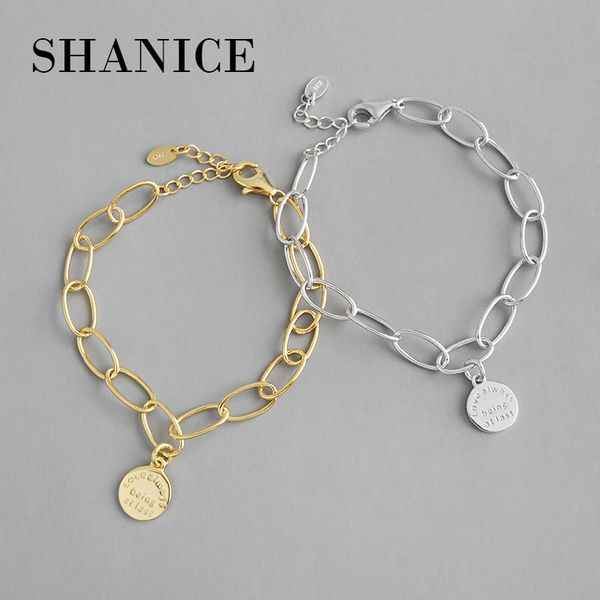 shanice korean s925 sterling silver retro personality geometric english round tag chain women's bracelet student chain, Black
shanice korean s925 sterling silver retro personality geometric english round tag chain women's bracelet student chain, Black