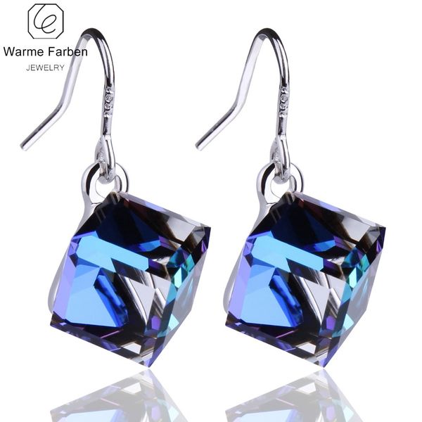 warme farben crystals from swarovski square cube crystal dangle earring fine jewelry 925 silver earrings gift lady brincos, Golden;silver
warme farben crystals from swarovski square cube crystal dangle earring fine jewelry 925 silver earrings gift lady brincos, Golden;silver