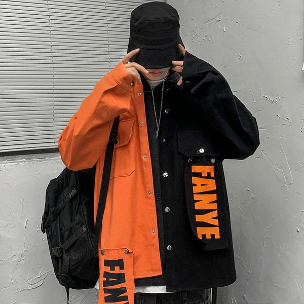 spring and autumn korean-style harajuku cool color matching letter stickers loose mid-length denim jacket male student jacket baseball unifo, Black;brown
spring and autumn korean-style harajuku cool color matching letter stickers loose mid-length denim jacket male student jacket baseball unifo, Black;brown