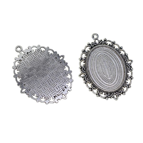 10 pcs oval pendant trays pendant blanks cameo bezel cabochon settings 40 x 30 mm antique silver color, Black
10 pcs oval pendant trays pendant blanks cameo bezel cabochon settings 40 x 30 mm antique silver color, Black