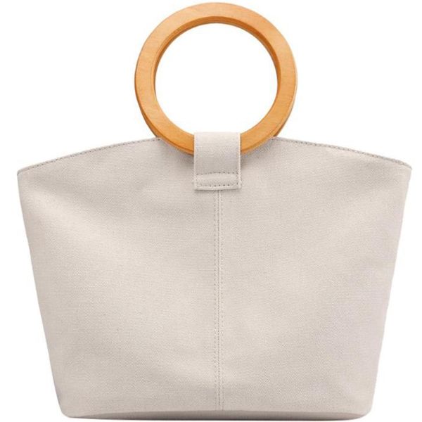 casual women's bag wooden round handbag canvas ladies bucket bag female large handbag shopping white
casual women's bag wooden round handbag canvas ladies bucket bag female large handbag shopping white
