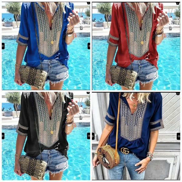 summer v collar t shirt sandy beach women short sleeve stripe retro leisure large size digital printing quick drying green 23 5lq c1, Gray;blue
summer v collar t shirt sandy beach women short sleeve stripe retro leisure large size digital printing quick drying green 23 5lq c1, Gray;blue