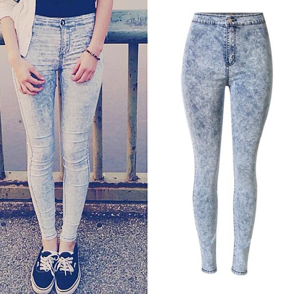 women's jeans european american fashion pencil pants stretch high waist snowflake casual slim full-length for female, Blue
women's jeans european american fashion pencil pants stretch high waist snowflake casual slim full-length for female, Blue