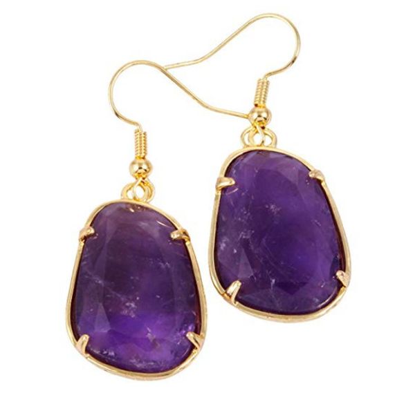 wholesale 5 pairs gold plated irregular shape amethyst stone dangle earrings for women rose quartz geometric jewelry, Silver
wholesale 5 pairs gold plated irregular shape amethyst stone dangle earrings for women rose quartz geometric jewelry, Silver