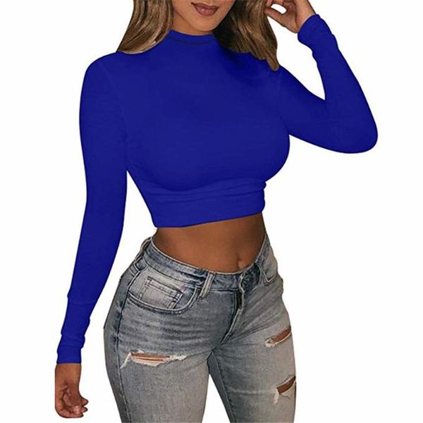 fashion women lady casual crop long sleeve t-shirt solid turtle neck pullover slim vintage party club clothes new, White
fashion women lady casual crop long sleeve t-shirt solid turtle neck pullover slim vintage party club clothes new, White