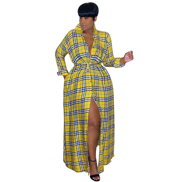 Autumn Womens Plaid Shirt Dress Sexy Lapel Neck Loose Dresses Fashion Designer Vintage Dresses
Autumn Womens Plaid Shirt Dress Sexy Lapel Neck Loose Dresses Fashion Designer Vintage Dresses