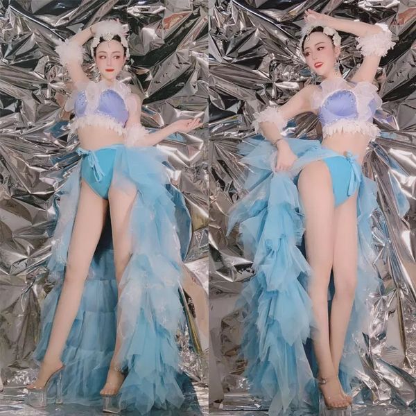 women singer dancer performance stage wear blue mesh tailing bikini set dance outfit nightclub bar dj show concert costume, Black;red
women singer dancer performance stage wear blue mesh tailing bikini set dance outfit nightclub bar dj show concert costume, Black;red