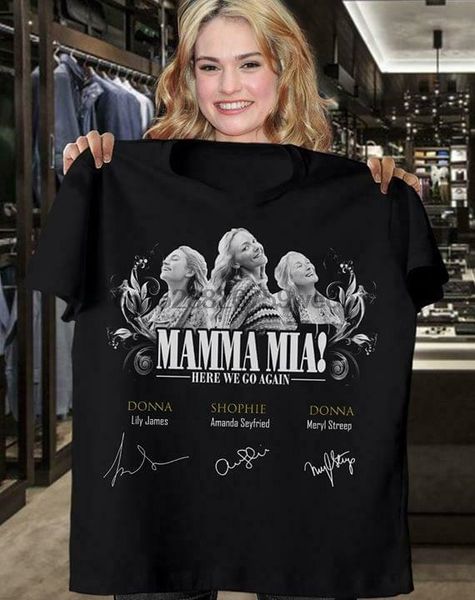mamma mia here we go again donna shophie подпись t shirt black хлопок мужчины sxxxl, White;black 
mamma mia here we go again donna shophie подпись t shirt black хлопок мужчины sxxxl, White;black