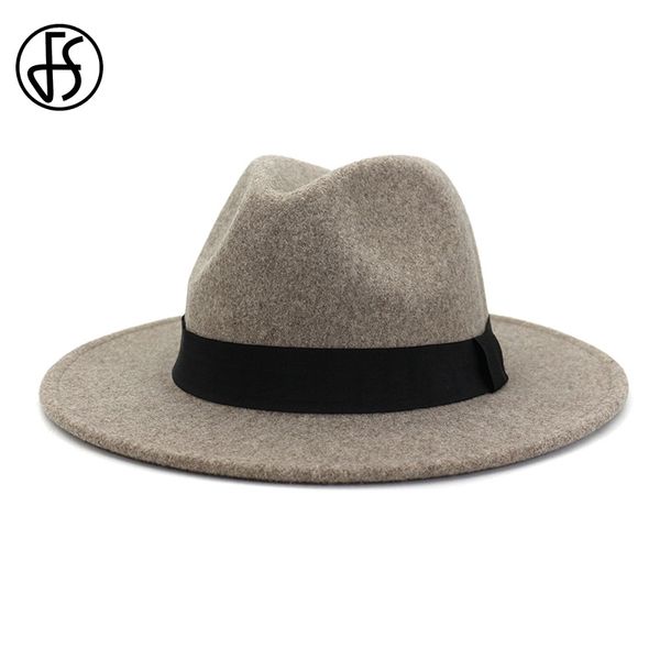 fs vintage wool wide brim felt hats men cowboy fedora for women black purple solid color trilby panama gamble jazz hat, Blue;gray
fs vintage wool wide brim felt hats men cowboy fedora for women black purple solid color trilby panama gamble jazz hat, Blue;gray