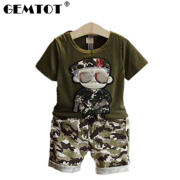 gemtot children's suit 2019 summer new boy casual suit children's cartoon cotton t-shirt five pants camouflage two-piece, White
gemtot children's suit 2019 summer new boy casual suit children's cartoon cotton t-shirt five pants camouflage two-piece, White