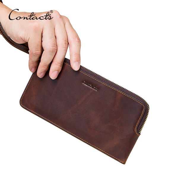 contact's men's wallets genuine leather rfid long clutch thin walet card holder for man coin purse male slim wallet, Red;black
contact's men's wallets genuine leather rfid long clutch thin walet card holder for man coin purse male slim wallet, Red;black