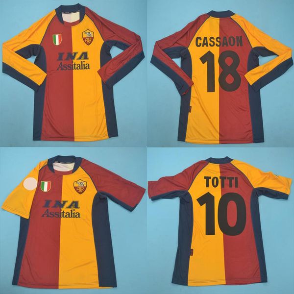 2001 2002 RETRO roma soccer jersey 01 02 Home TOTTI BATISTUTA Candela Montella Long Sleeve shirt classic commemorate rome
2001 2002 RETRO roma soccer jersey 01 02 Home TOTTI BATISTUTA Candela Montella Long Sleeve shirt classic commemorate rome