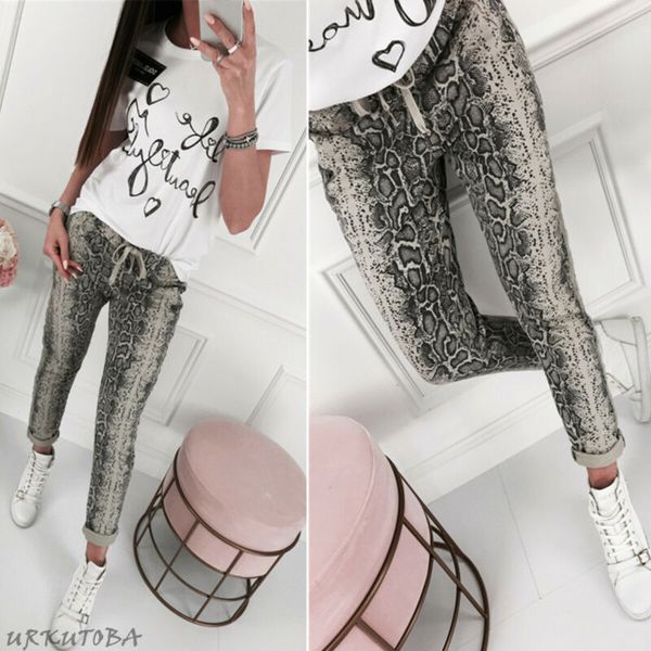 hirigin summer 2020 women elastic waist jeans long pants fashion casual loose snake pattern long trousers streetwear clothes, Black;white
hirigin summer 2020 women elastic waist jeans long pants fashion casual loose snake pattern long trousers streetwear clothes, Black;white