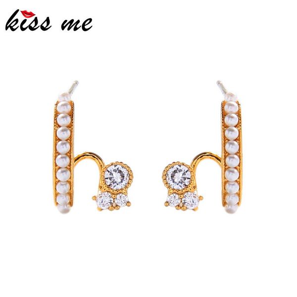 kissme special design 2020 new stud earrings for women delicate zircon acrylic pearl gold color brass earrings fashion jewelry, Golden;silver
kissme special design 2020 new stud earrings for women delicate zircon acrylic pearl gold color brass earrings fashion jewelry, Golden;silver