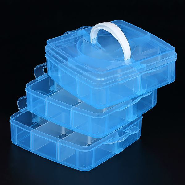 

3 layer stack fishing tackle utility box lure bait hook swivel beads pesca fish accessories storage case
