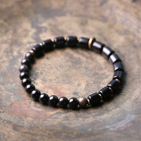 ebony mix red stone moss ocean stone multi color mixed beaded strand bracelet copper accessories two tone jewelry male female, Black
ebony mix red stone moss ocean stone multi color mixed beaded strand bracelet copper accessories two tone jewelry male female, Black