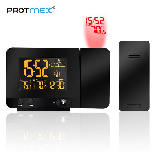 protmex 3531 lcd projection alarm clock weather station with temperature sensor colorful weather forecast founction
protmex 3531 lcd projection alarm clock weather station with temperature sensor colorful weather forecast founction