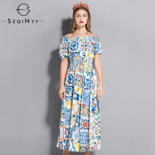 women fashion set summer lantern short sleeve elastic slash neck short + midi skirt blue flowers print casual suit, White
women fashion set summer lantern short sleeve elastic slash neck short + midi skirt blue flowers print casual suit, White