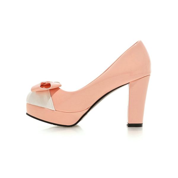 2019 new sweet slip-on women pumps high heels platform women dress shoes black pink purple green
