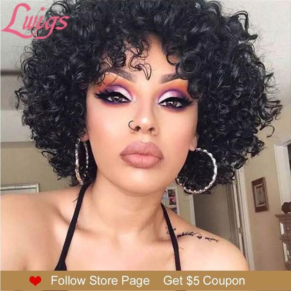 lwigs short loose curly wigs for black women brazilian remy bouncy curly lace front human hair wigs short bob ing, Black;brown
lwigs short loose curly wigs for black women brazilian remy bouncy curly lace front human hair wigs short bob ing, Black;brown