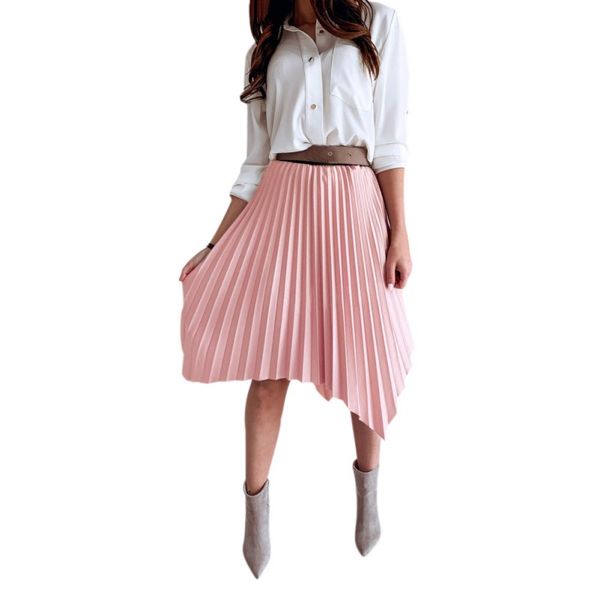 women's pleated half-length pleated loose skirt summer elegant medium-length high waist show thin organ long skirt, Black
women's pleated half-length pleated loose skirt summer elegant medium-length high waist show thin organ long skirt, Black