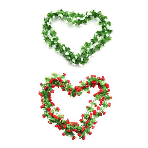 2pcs 2meters fake white red rose vine artificial flowers hanging home wedding party decor
2pcs 2meters fake white red rose vine artificial flowers hanging home wedding party decor