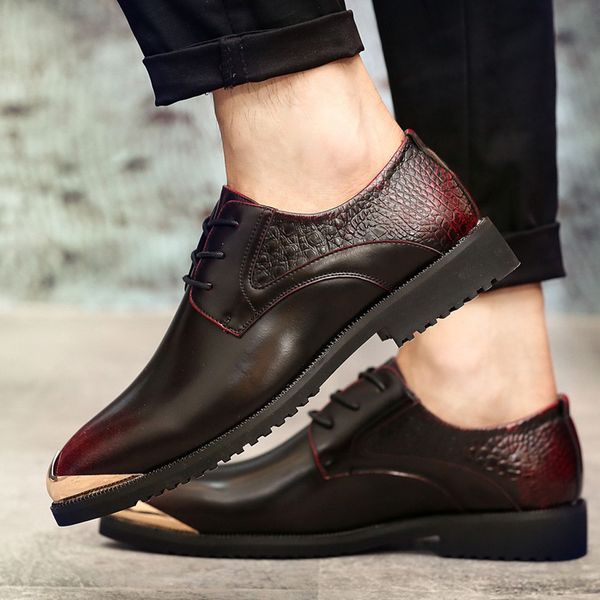 men shoes 2019 casual casual mens shoes leather boots british style men heren schoenen #y3 a, Black