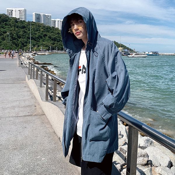 spring new windbreaker men fashion solid color casual hooded long jacket man streetwear wild hip hop loose coat male clothes, Tan;black
spring new windbreaker men fashion solid color casual hooded long jacket man streetwear wild hip hop loose coat male clothes, Tan;black
