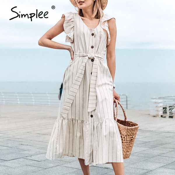 simplee classic v-neck striped women long dress elegant ruffle sleeve office female daily work dress buttons ladies maxi dress, Black;gray
simplee classic v-neck striped women long dress elegant ruffle sleeve office female daily work dress buttons ladies maxi dress, Black;gray