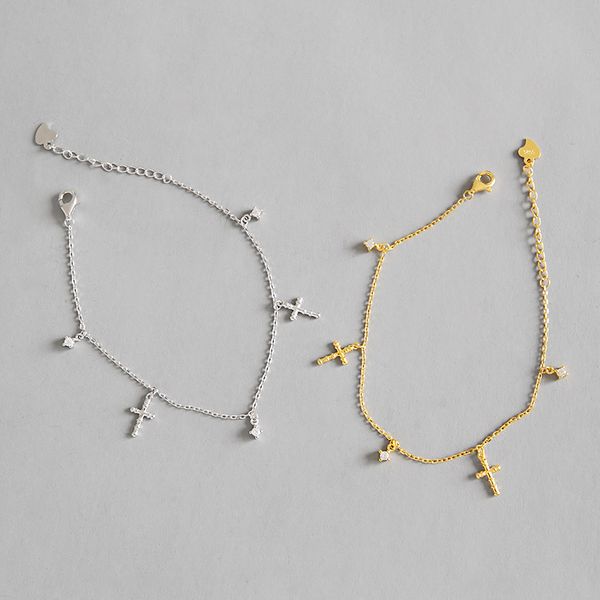 1pc authentic 925 sterling silver religion cross &zirconia chain bracelet fine jewelry charms women's s43, Golden;silver
1pc authentic 925 sterling silver religion cross &zirconia chain bracelet fine jewelry charms women's s43, Golden;silver