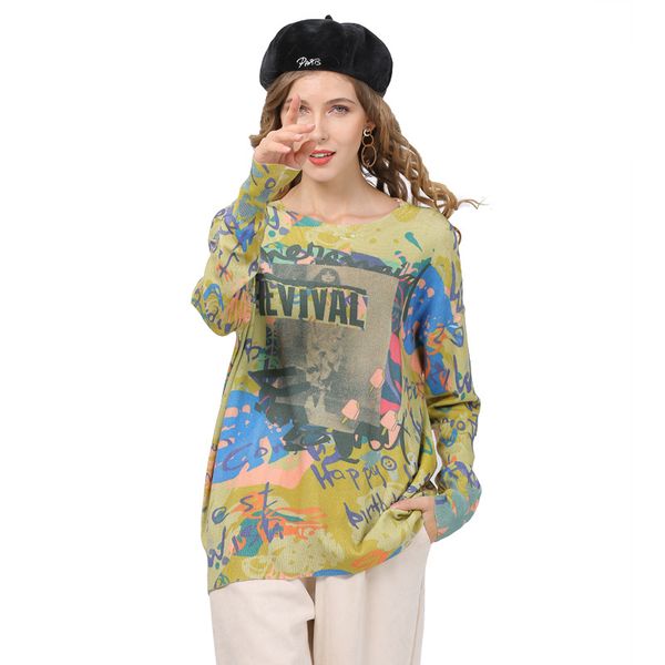 new style sweater women autumn digital printing large size sweater pullover plus size warm sweaters oversized d6319, White;black
new style sweater women autumn digital printing large size sweater pullover plus size warm sweaters oversized d6319, White;black