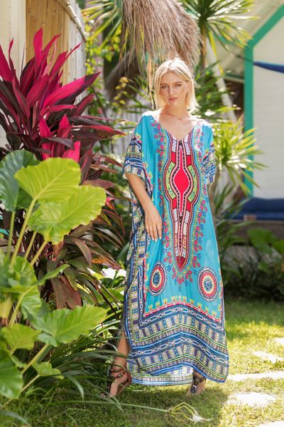 women summer african ethnic print kaftan bikini loose oversize cover up beach maxi dress swimsuit swimwear women robe, White;black
women summer african ethnic print kaftan bikini loose oversize cover up beach maxi dress swimsuit swimwear women robe, White;black